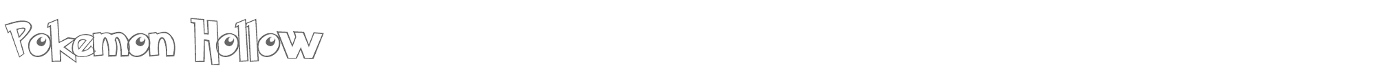 Sample characters Pokémon Font